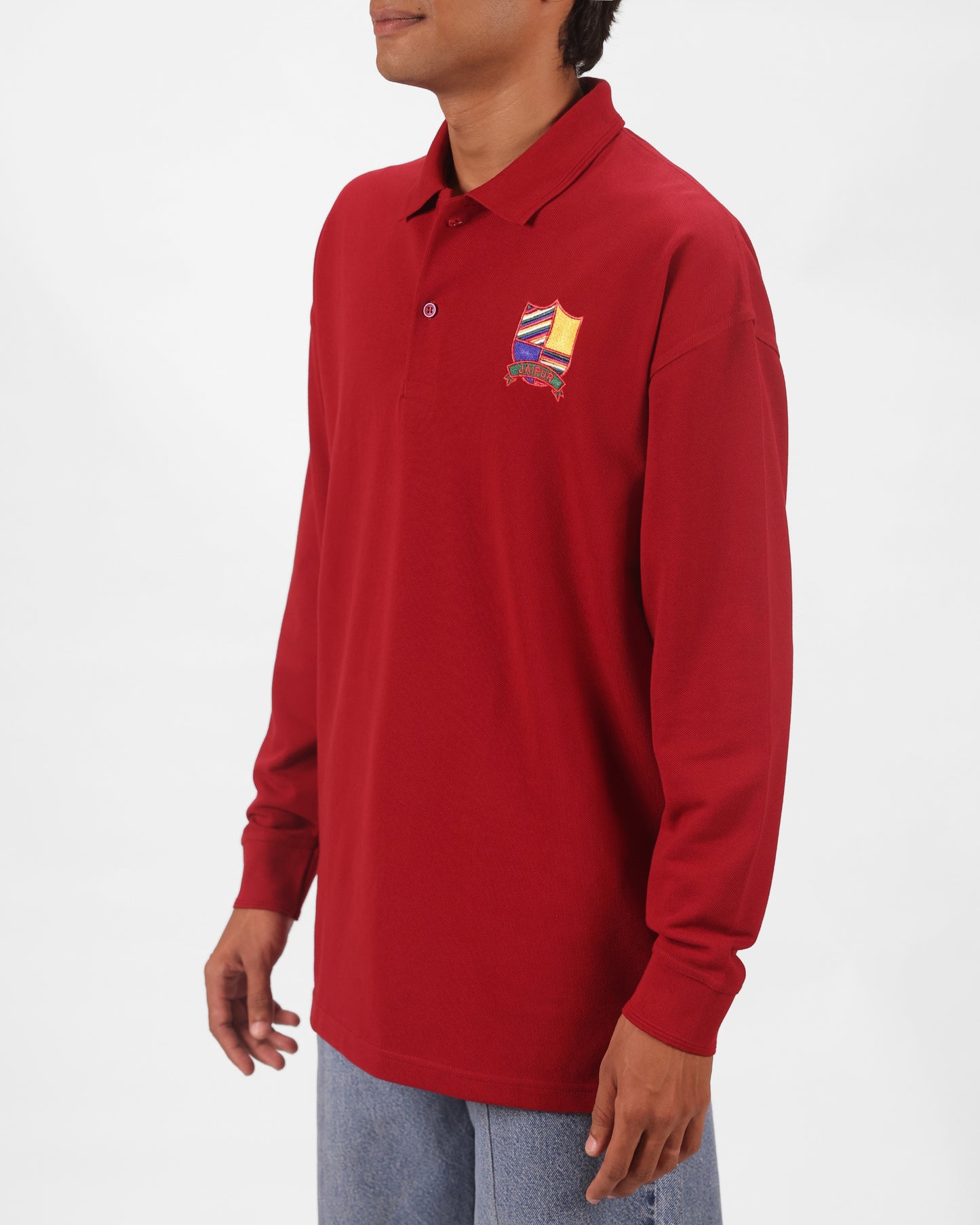 Crest Polo tshirt- Maroon
