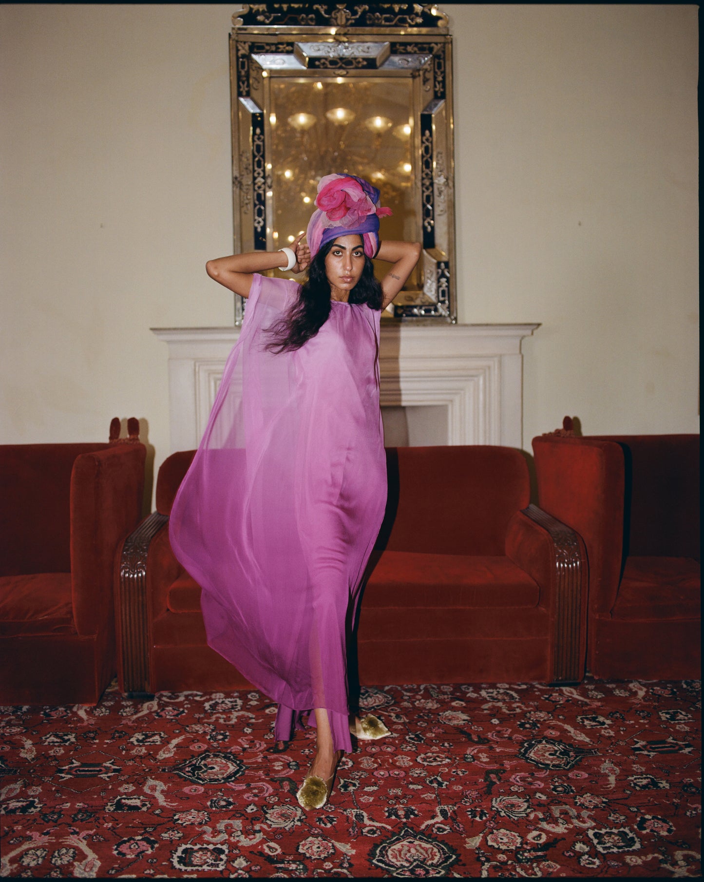 Cape Dress (Shades of Purple)