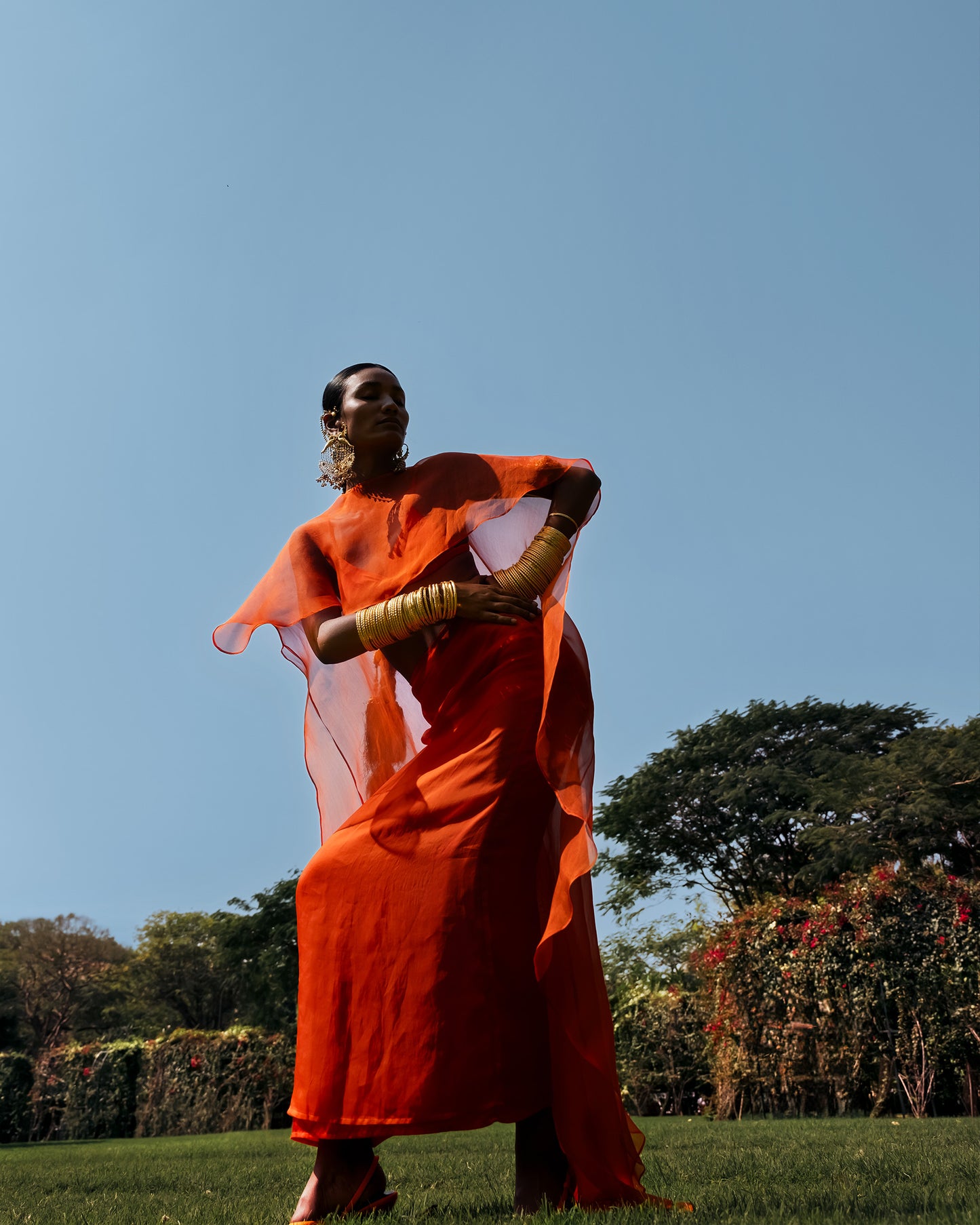 Organza cape & bralette Set