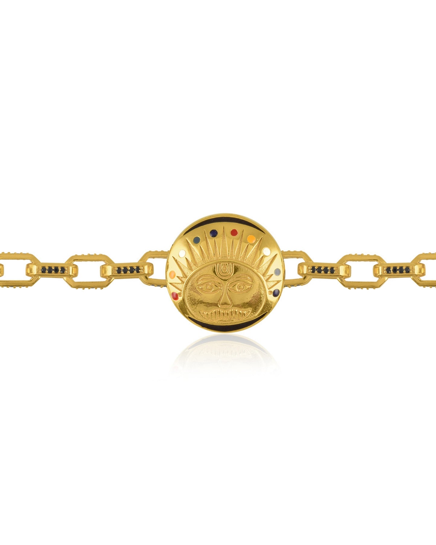 Pachranga Sun emblem linking bracelet