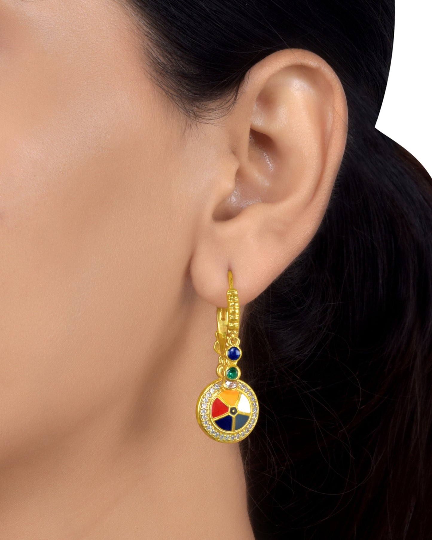 Pachranga Orbis Drop Ear Studs