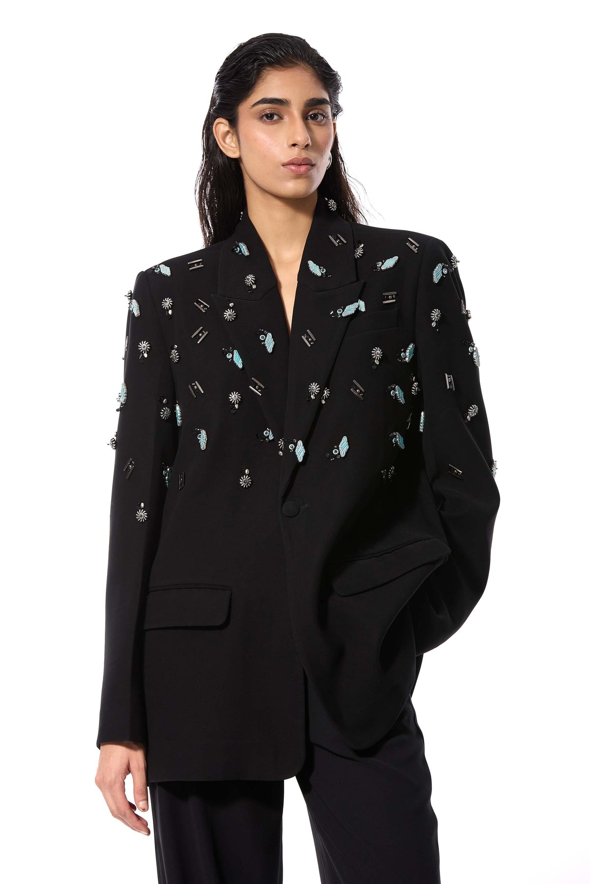 'DUSKEI' EMBELLISHED BLAZER