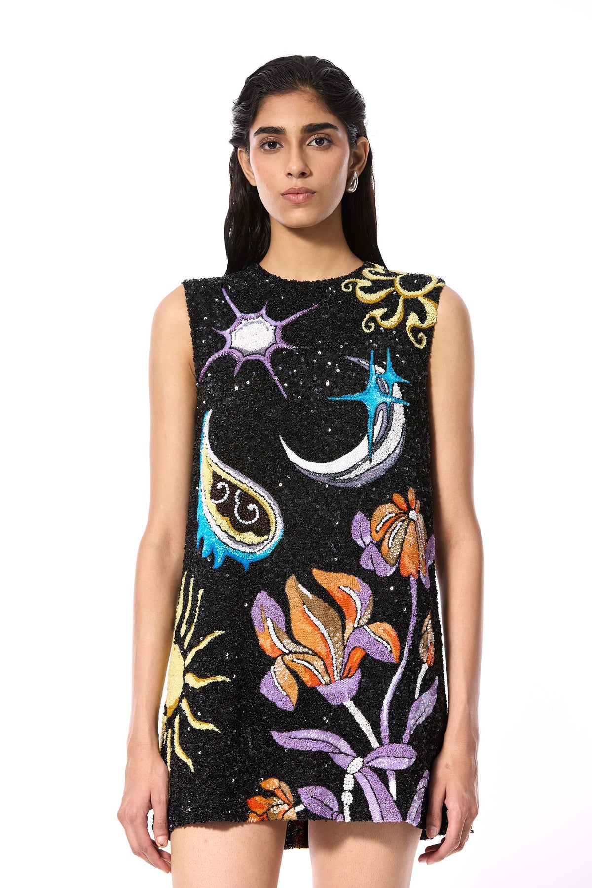 'JEWEL GARDEN' EMBELLISHED DRESS
