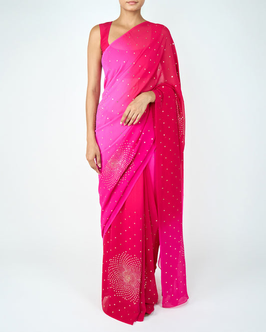 Sequins Chakkar Saree (Pink Shaded)