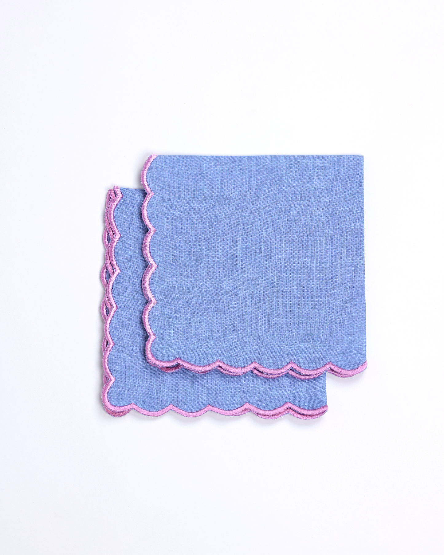 Scallop Napkins (Light Blue)