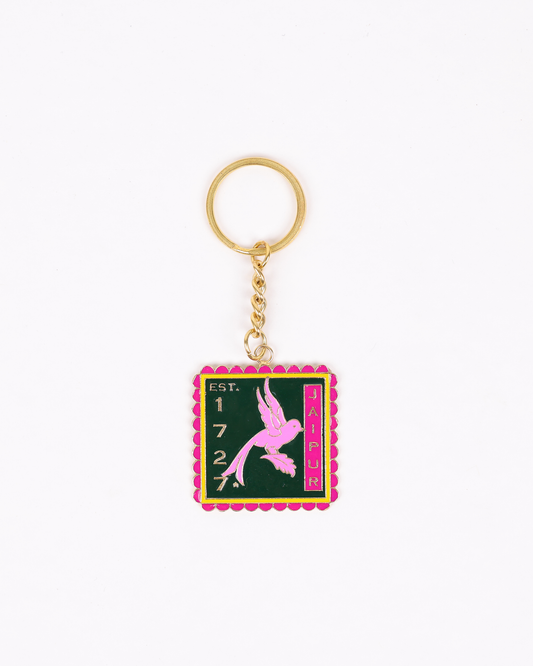 Meenakari Keychain (Pink & Green)