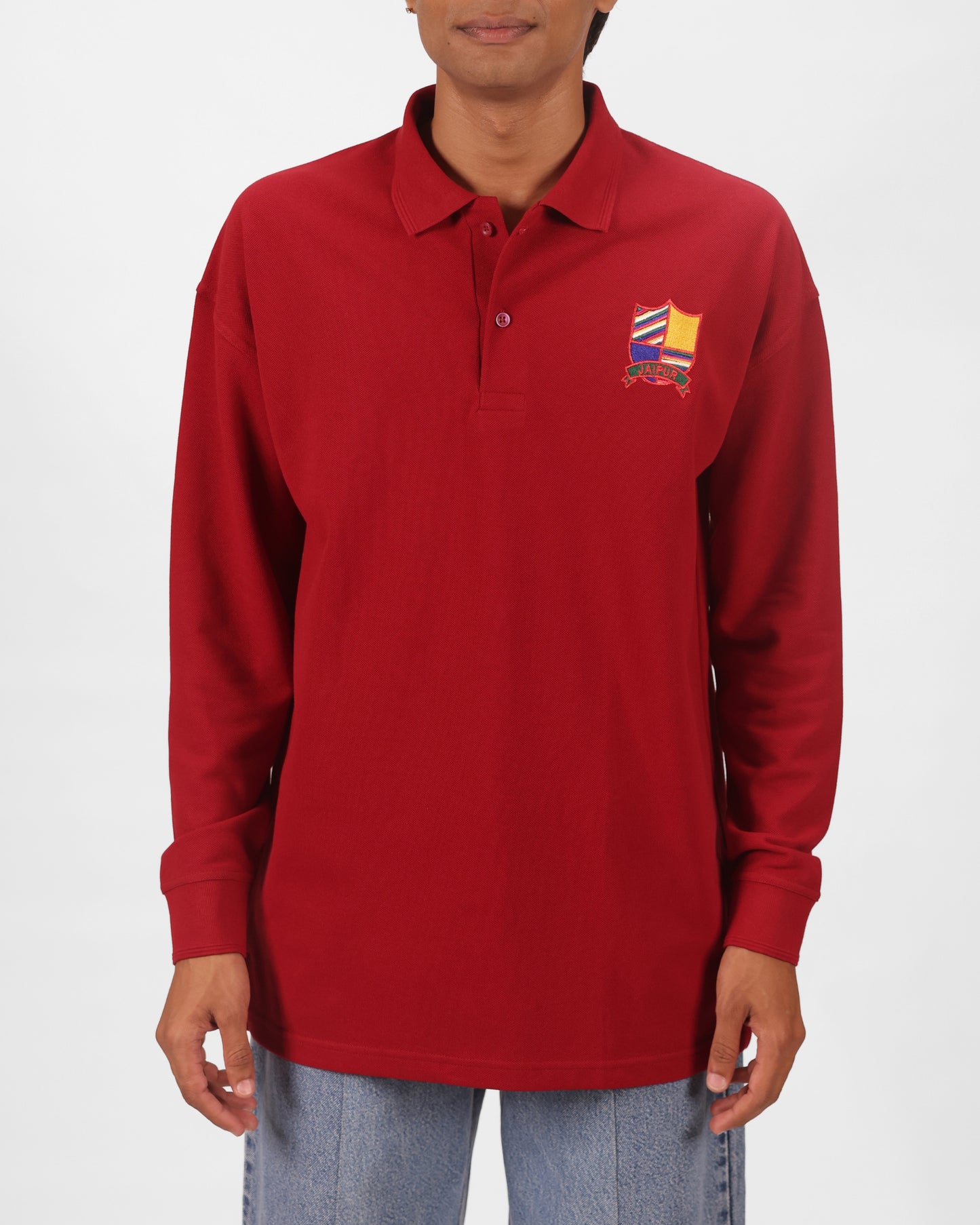 Crest Polo tshirt- Maroon