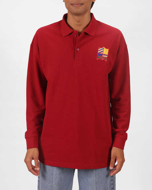 Crest Polo tshirt- Maroon
