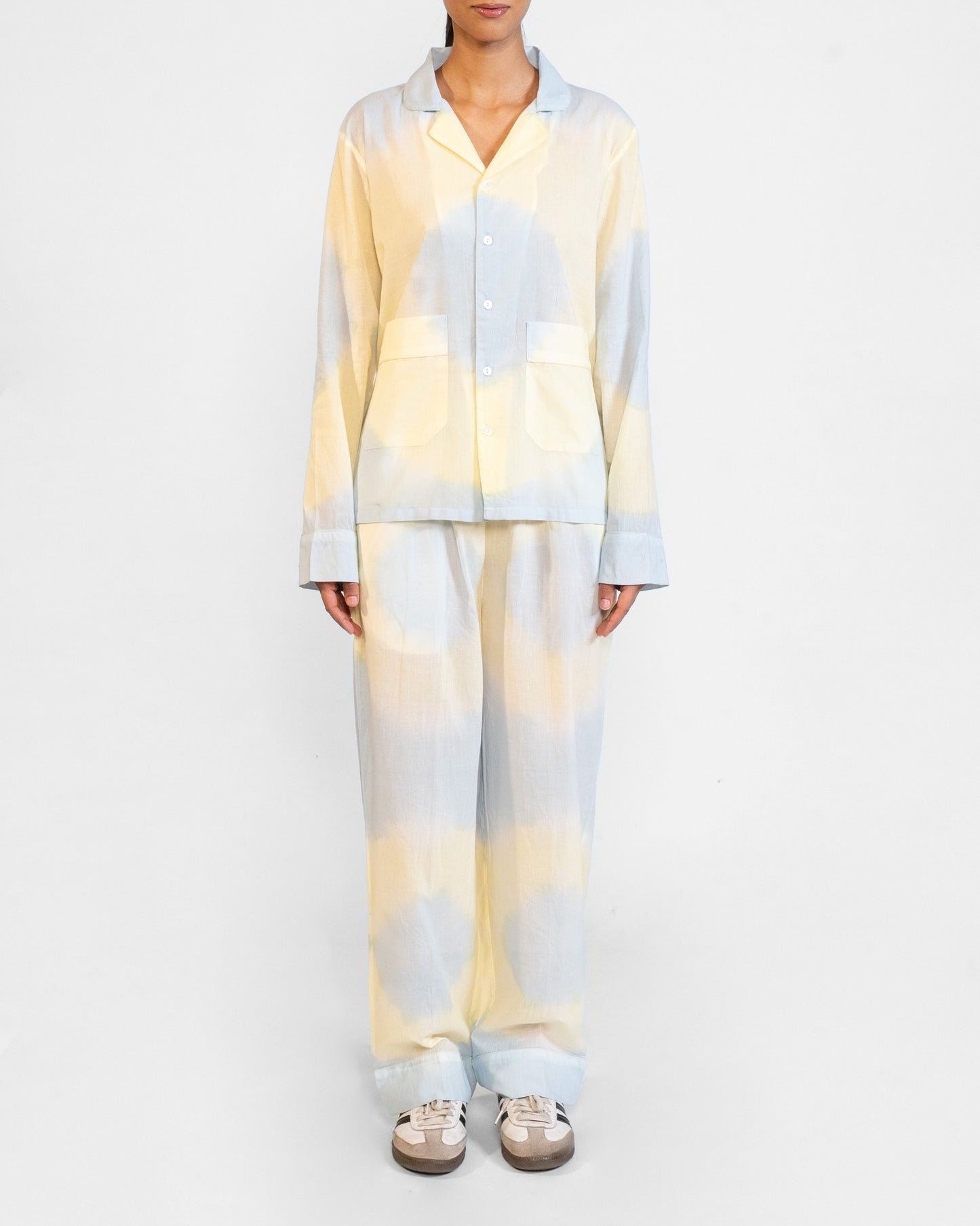 Ice Blue & Butter Yellow Pyjama Set