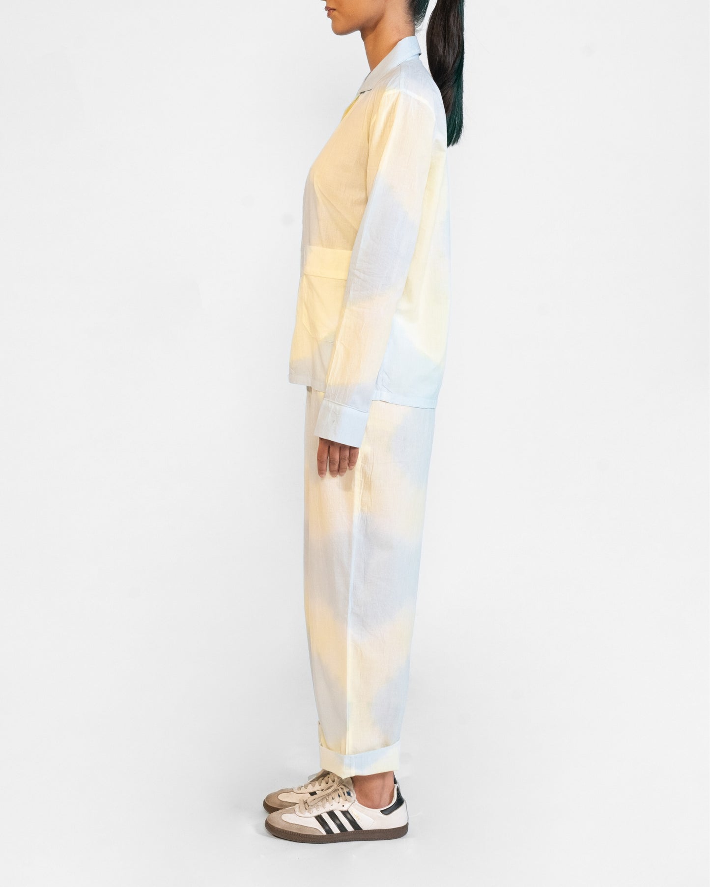 Ice Blue & Butter Yellow Pyjama Set
