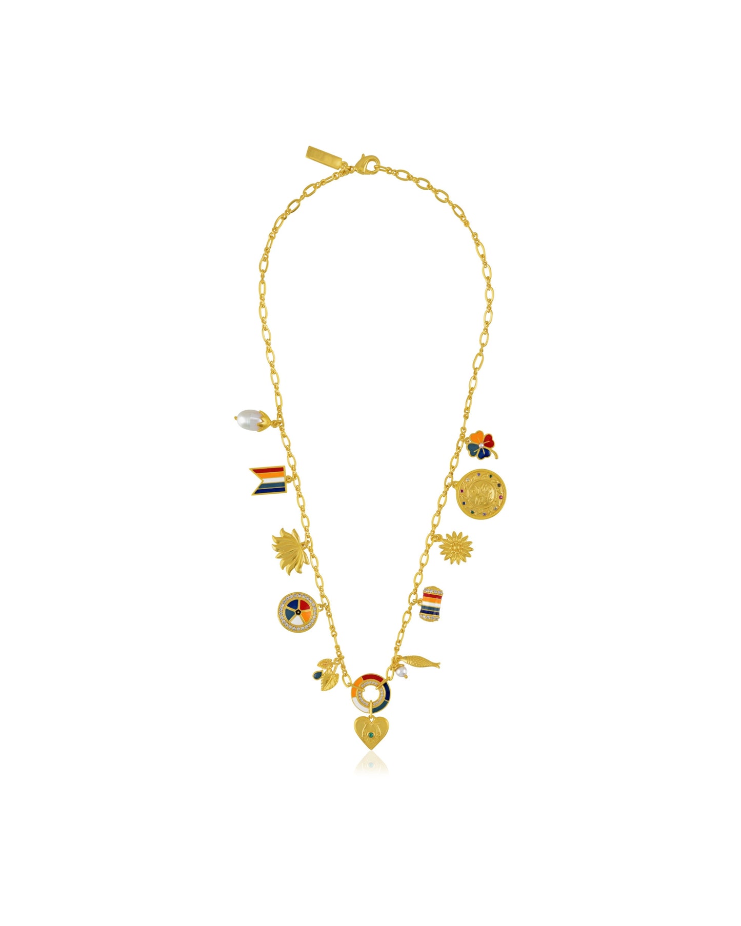 Pachranga Multi charm linking necklace