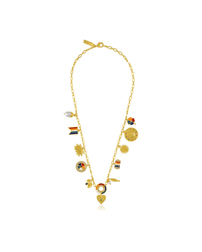 Pachranga Multi charm linking necklace