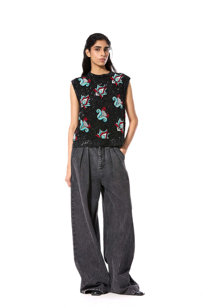 'PALOMA' EMBELLISHED VEST