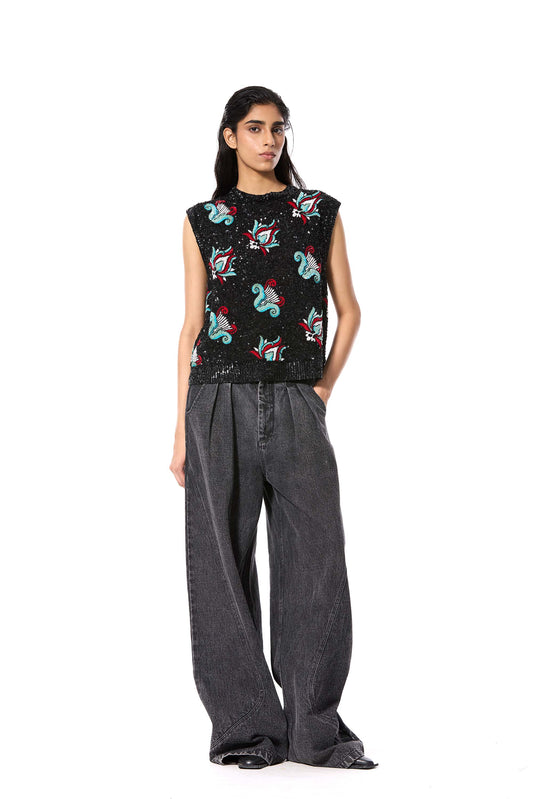 'PALOMA' EMBELLISHED VEST