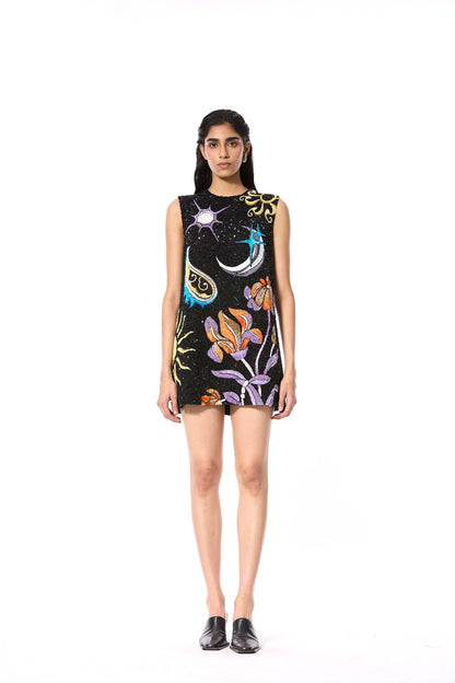 'JEWEL GARDEN' EMBELLISHED DRESS
