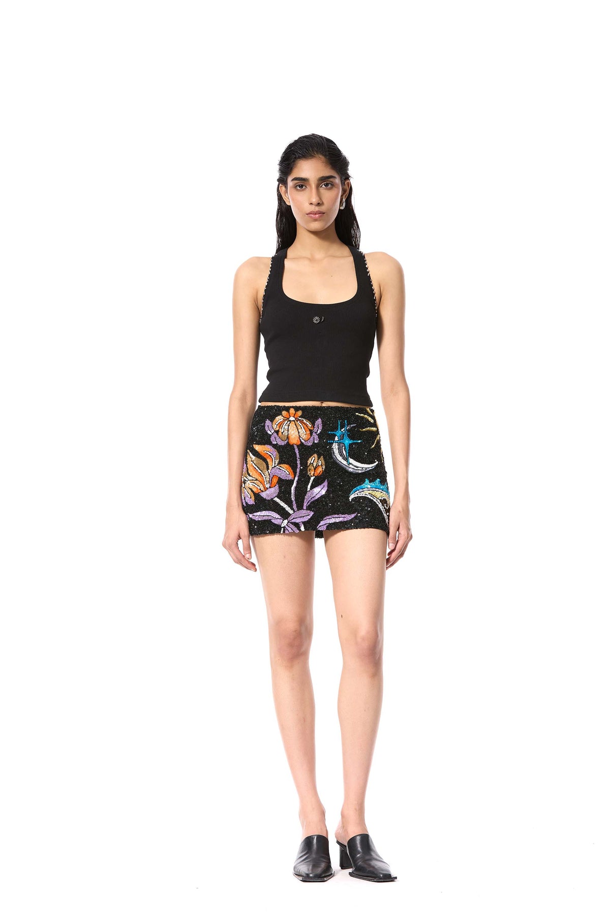'JEWEL GARDEN' EMBELLISHED SKIRT