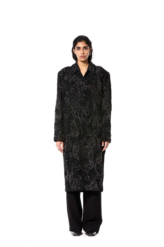 'PAISFLARE' EMBELLISHED COAT