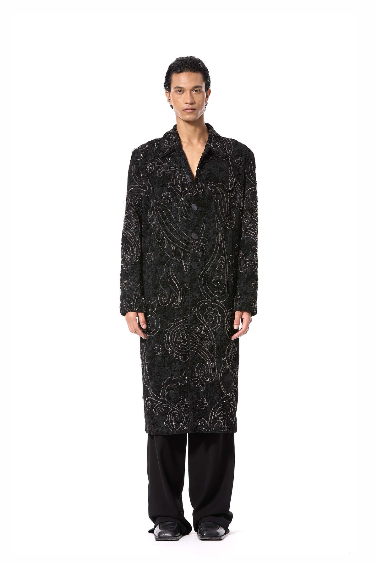 'PAISFLARE' EMBELLISHED COAT