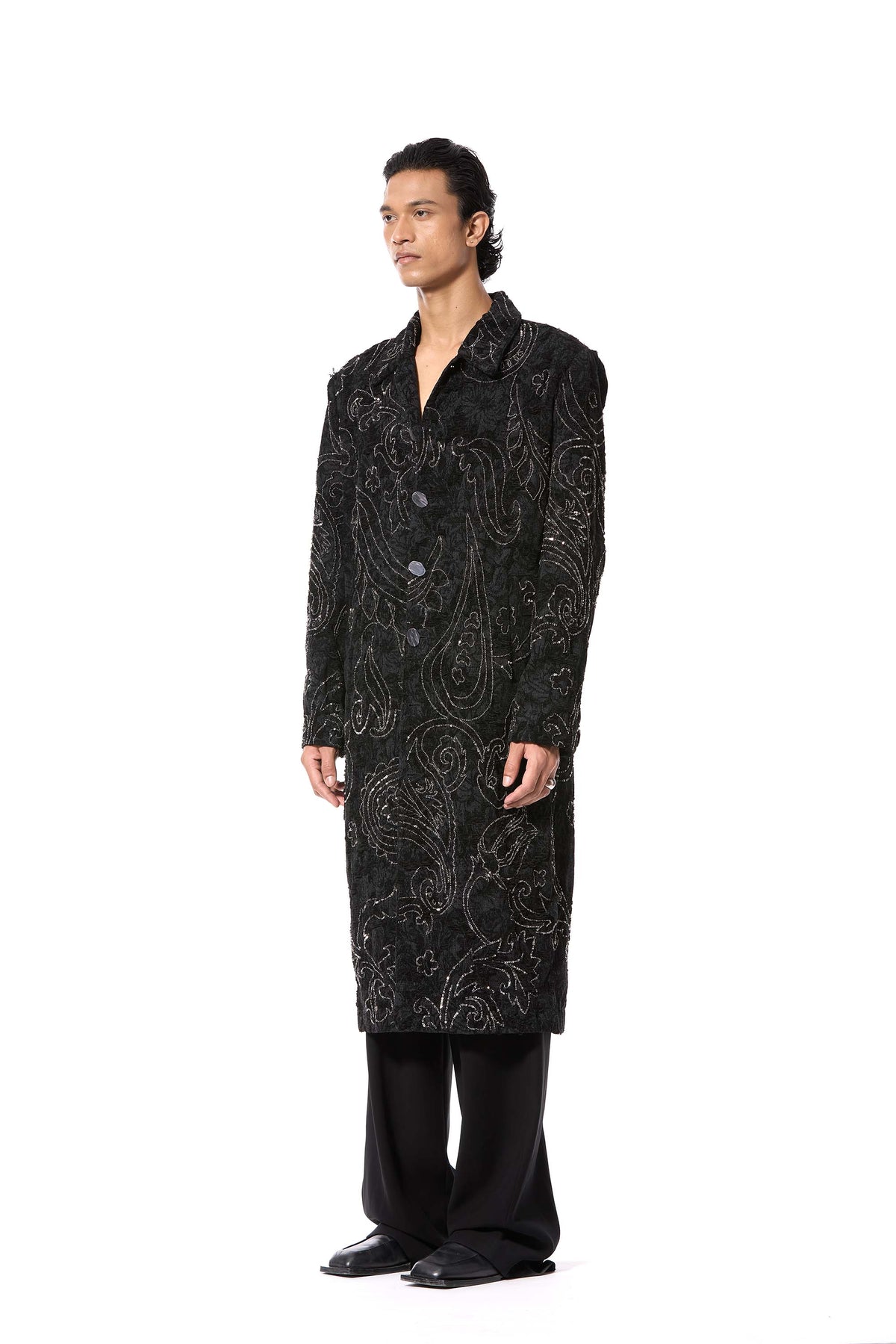 'PAISFLARE' EMBELLISHED COAT