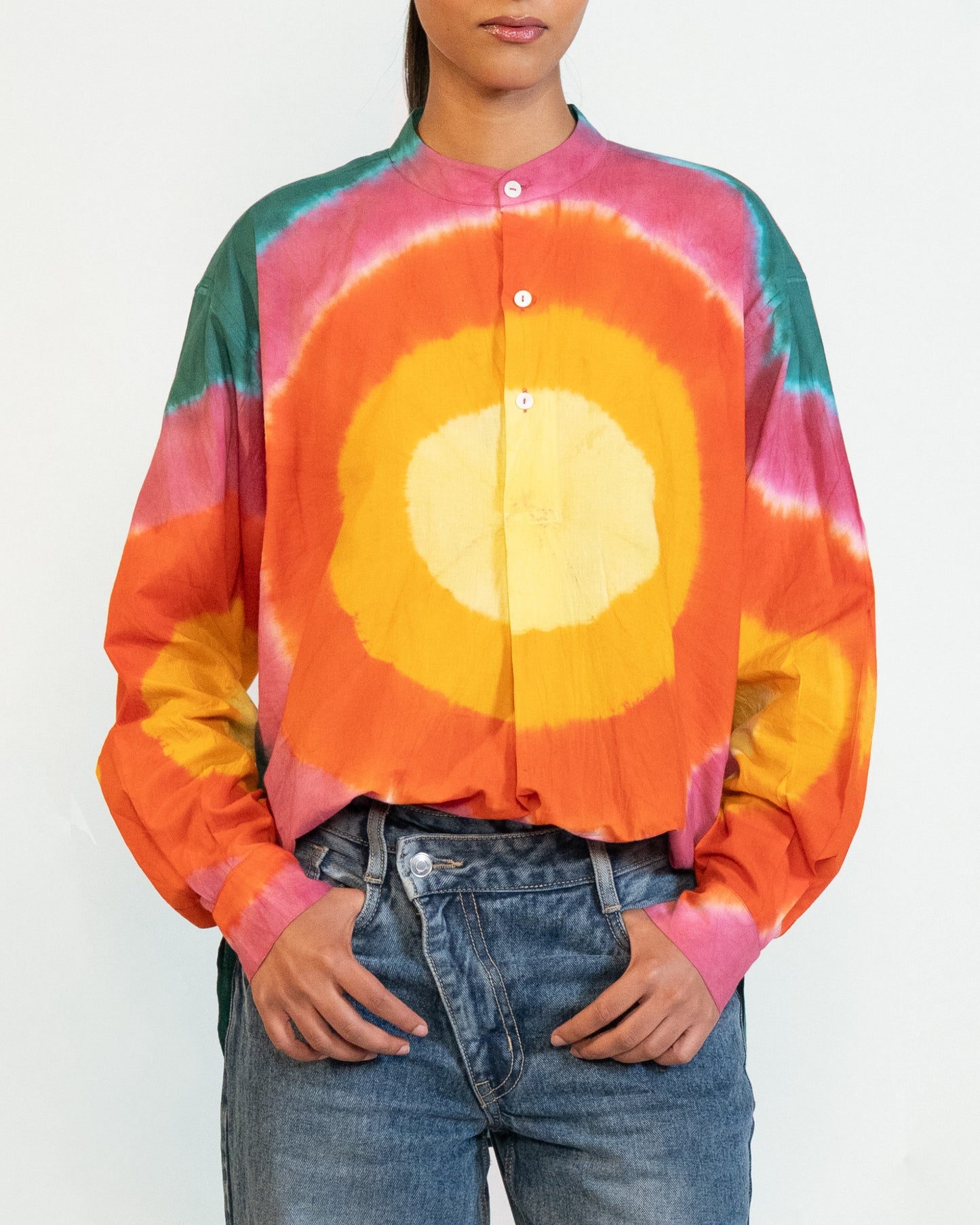 Shirt- Orange & Green