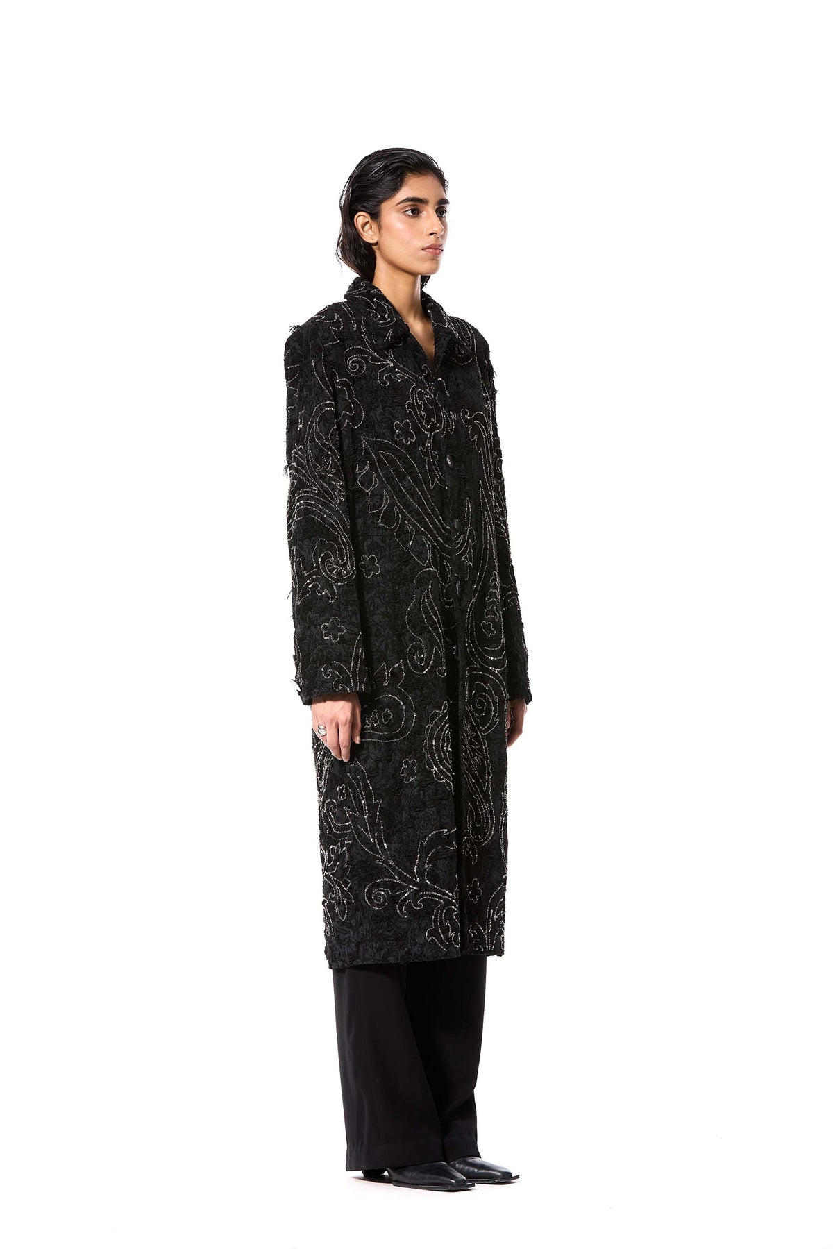'PAISFLARE' EMBELLISHED COAT
