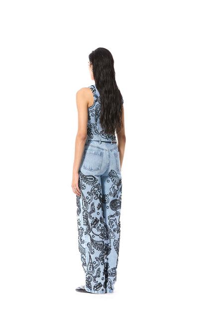 'PAISFLARE' EMBELLISHED DENIM PANTS