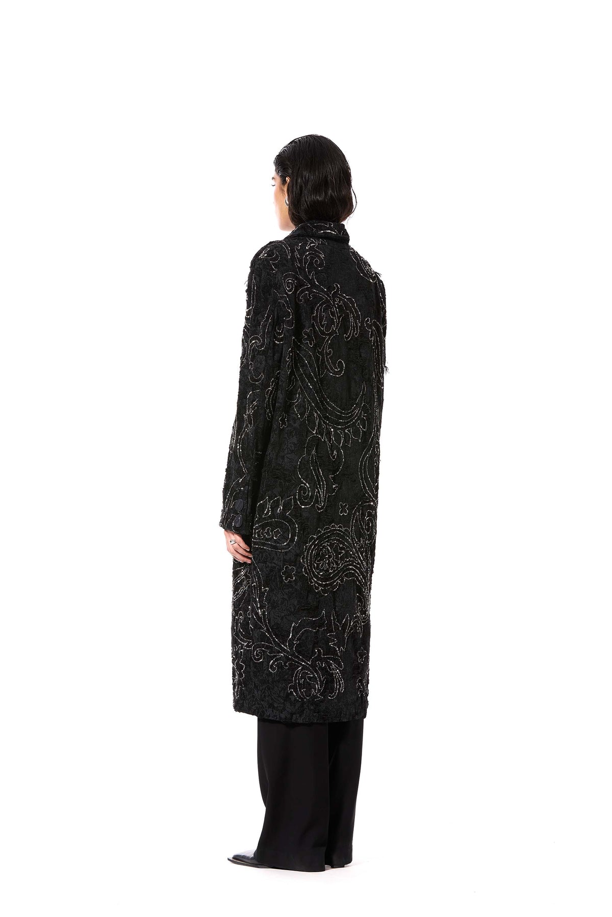 'PAISFLARE' EMBELLISHED COAT