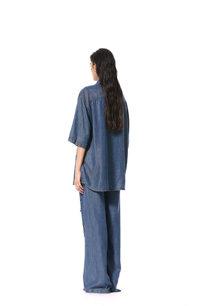 'DUSKEI' EMBELLISHED DENIM PANTS
