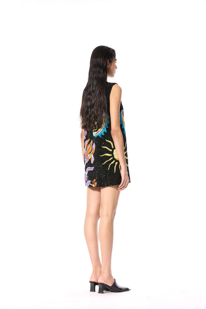 'JEWEL GARDEN' EMBELLISHED DRESS
