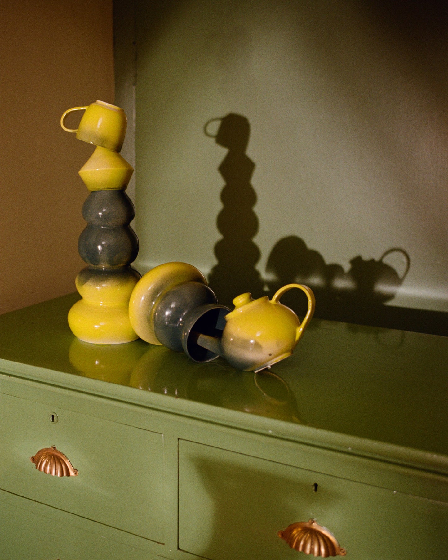 Teapot (Green & Yellow)