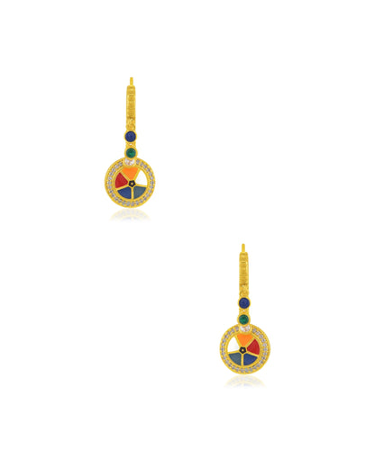 Pachranga Orbis Drop Ear Studs