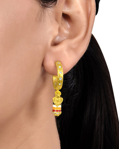 Pachranga Cylin Drop Earrings