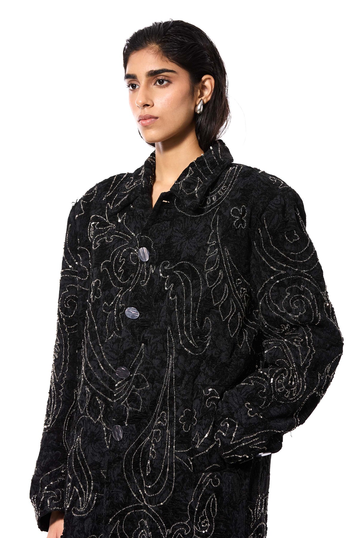 'PAISFLARE' EMBELLISHED COAT