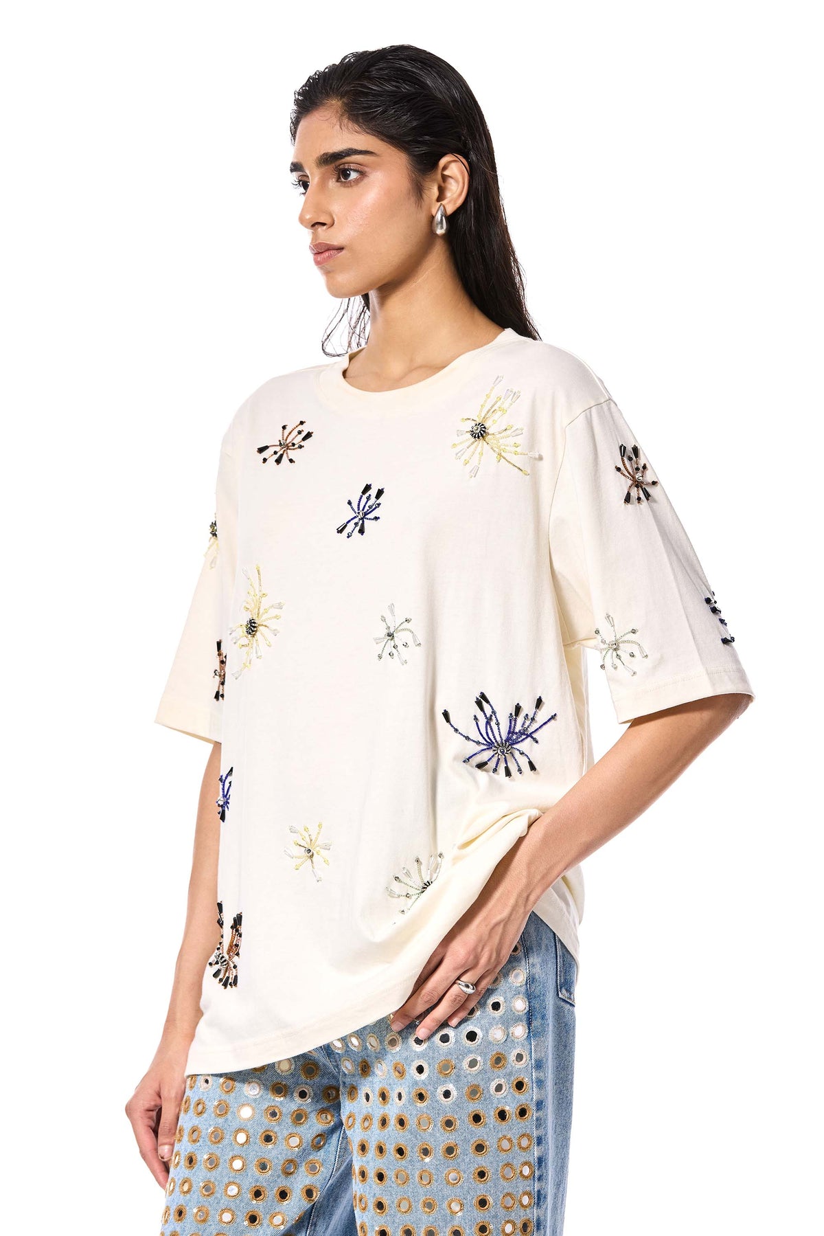 'SOLSHADOW' EMBELLISHED T-SHIRT