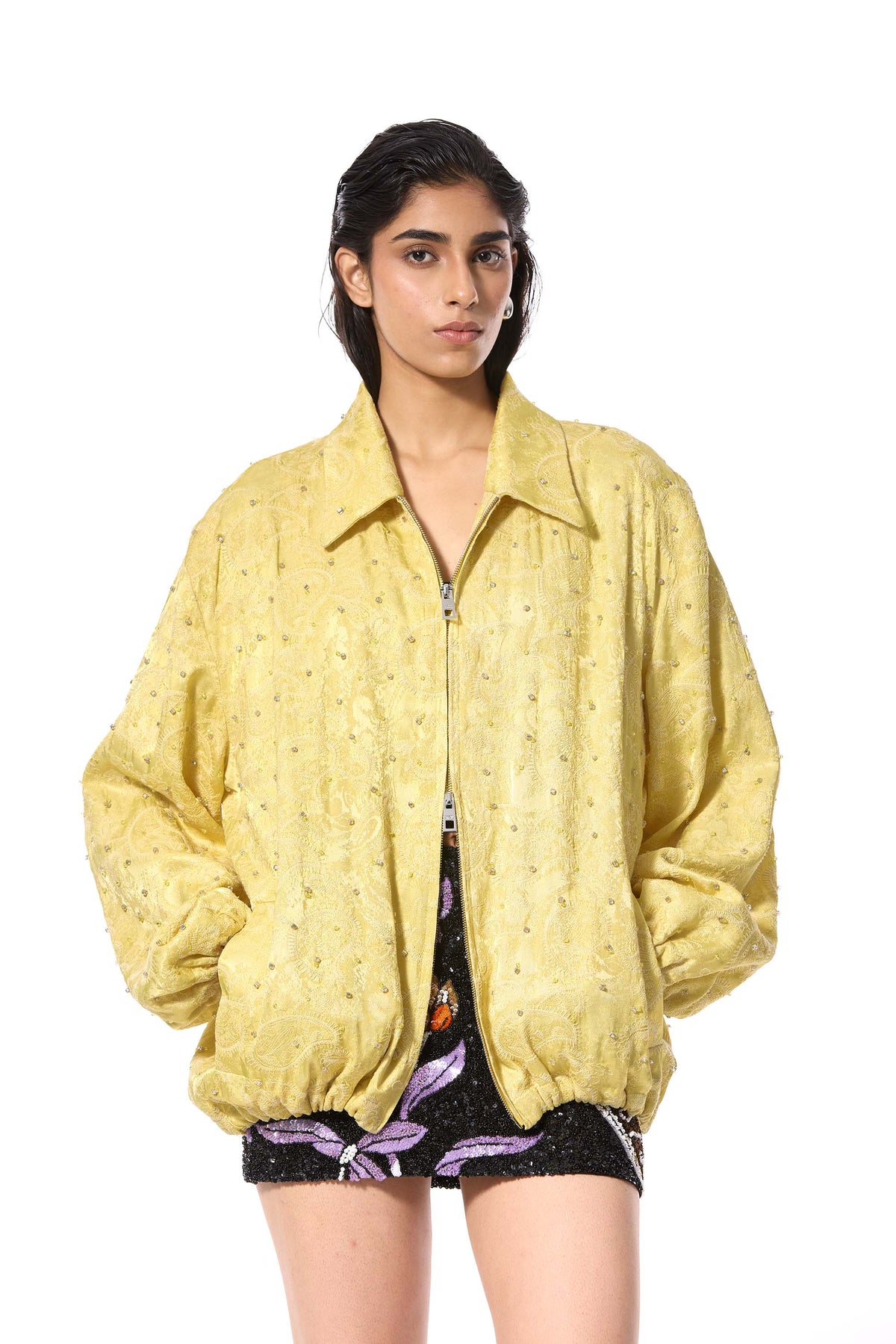 'ZELOR' EMBELLISHED BOMBER