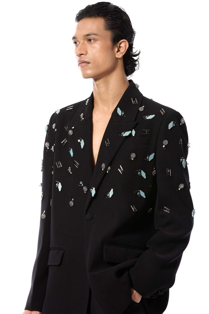 'DUSKEI' EMBELLISHED BLAZER