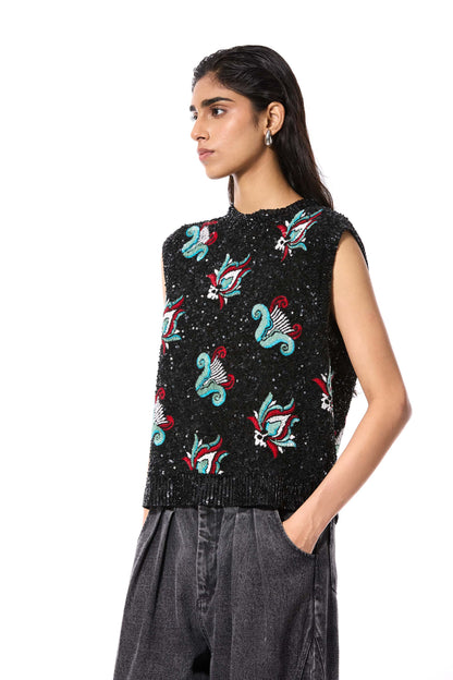 'PALOMA' EMBELLISHED VEST
