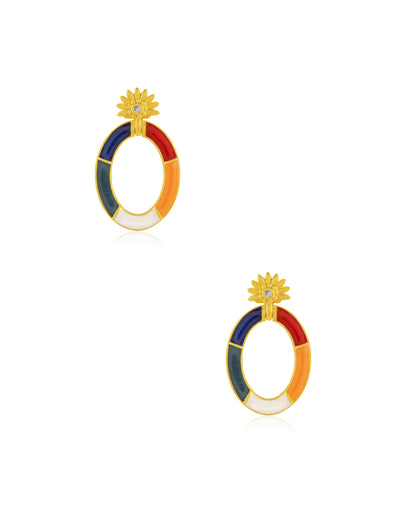 Pachranga Oval Shape earring