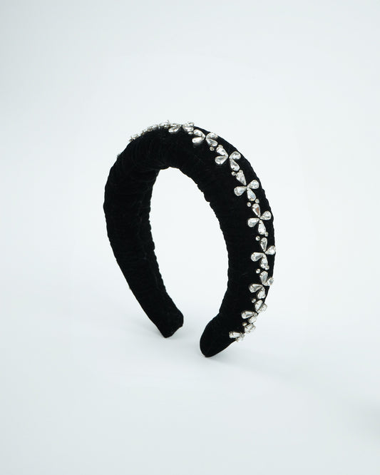 Bejeweled Hairband (Black)