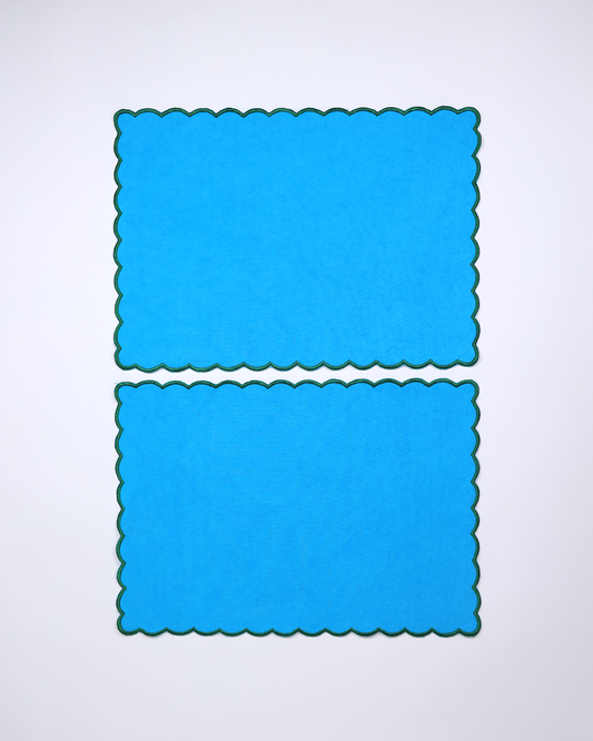 Scallop Tablemats (Light Blue)