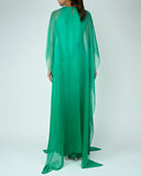 Cape Dress - Green Shaded