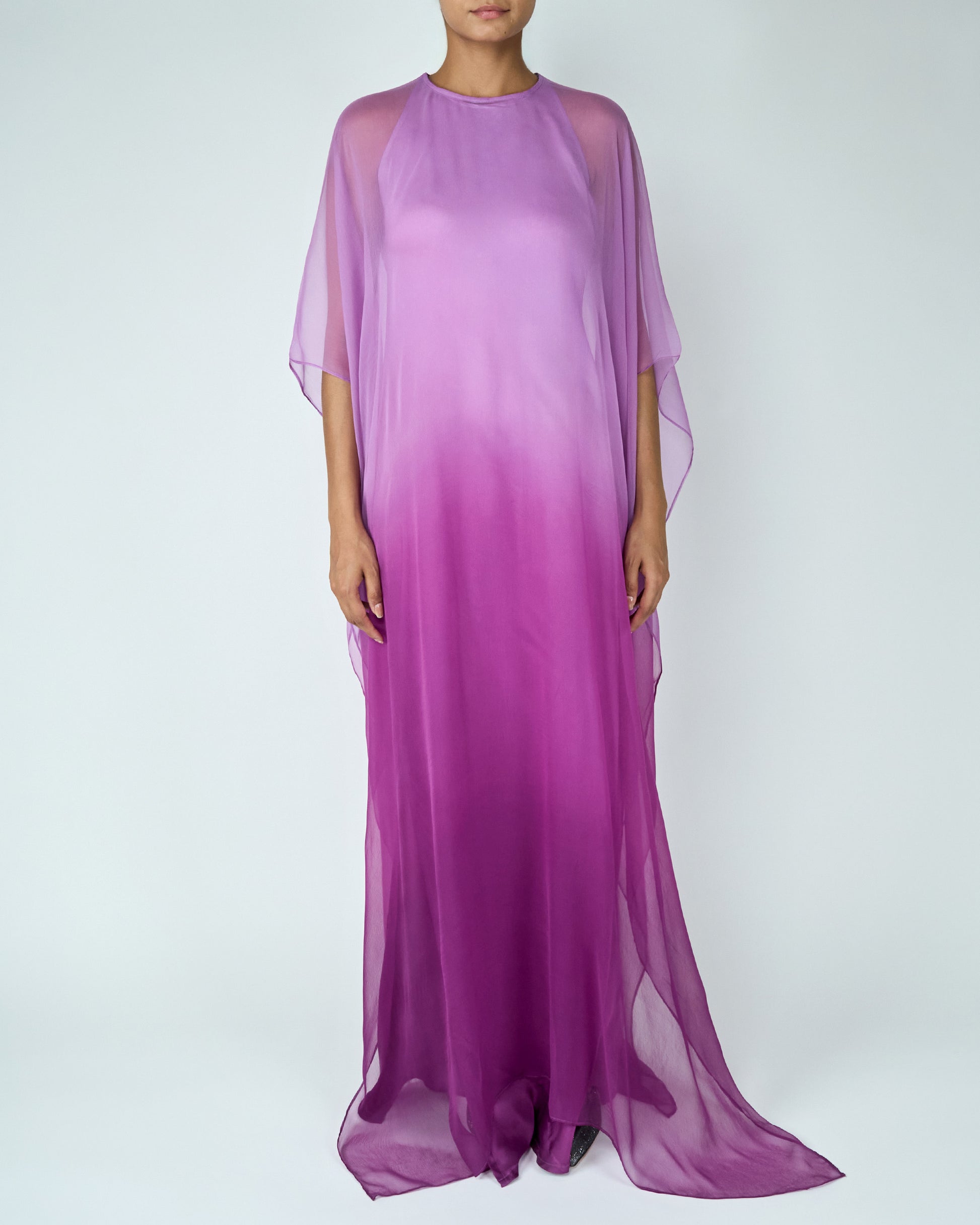 Cape Dress (Shades of Purple) – The Palace Atelier