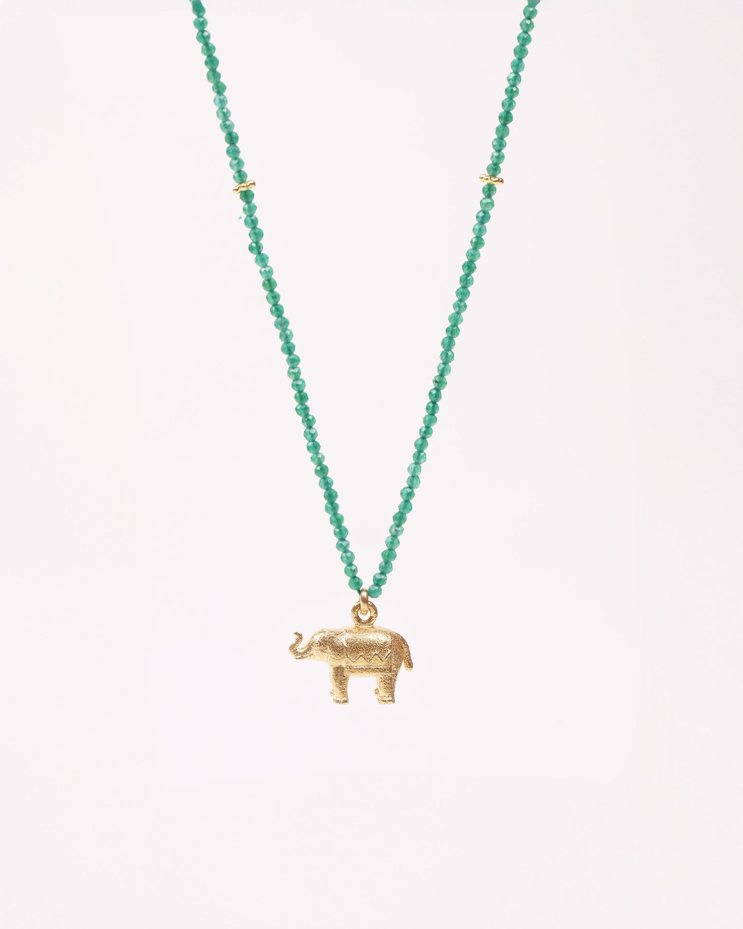 Hathi Necklace (Green Onyx)