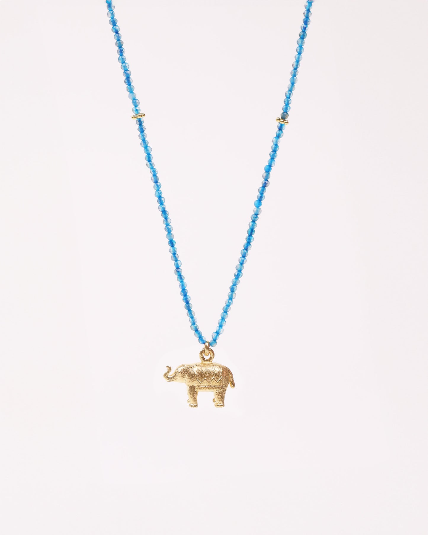 Hathi Necklace (Blue Apatite)