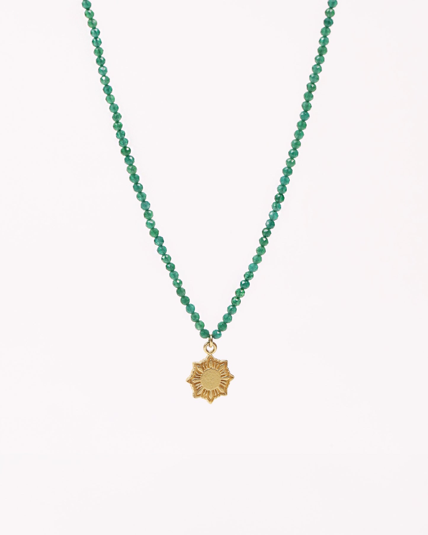 Surya Necklace (Green Onyx)