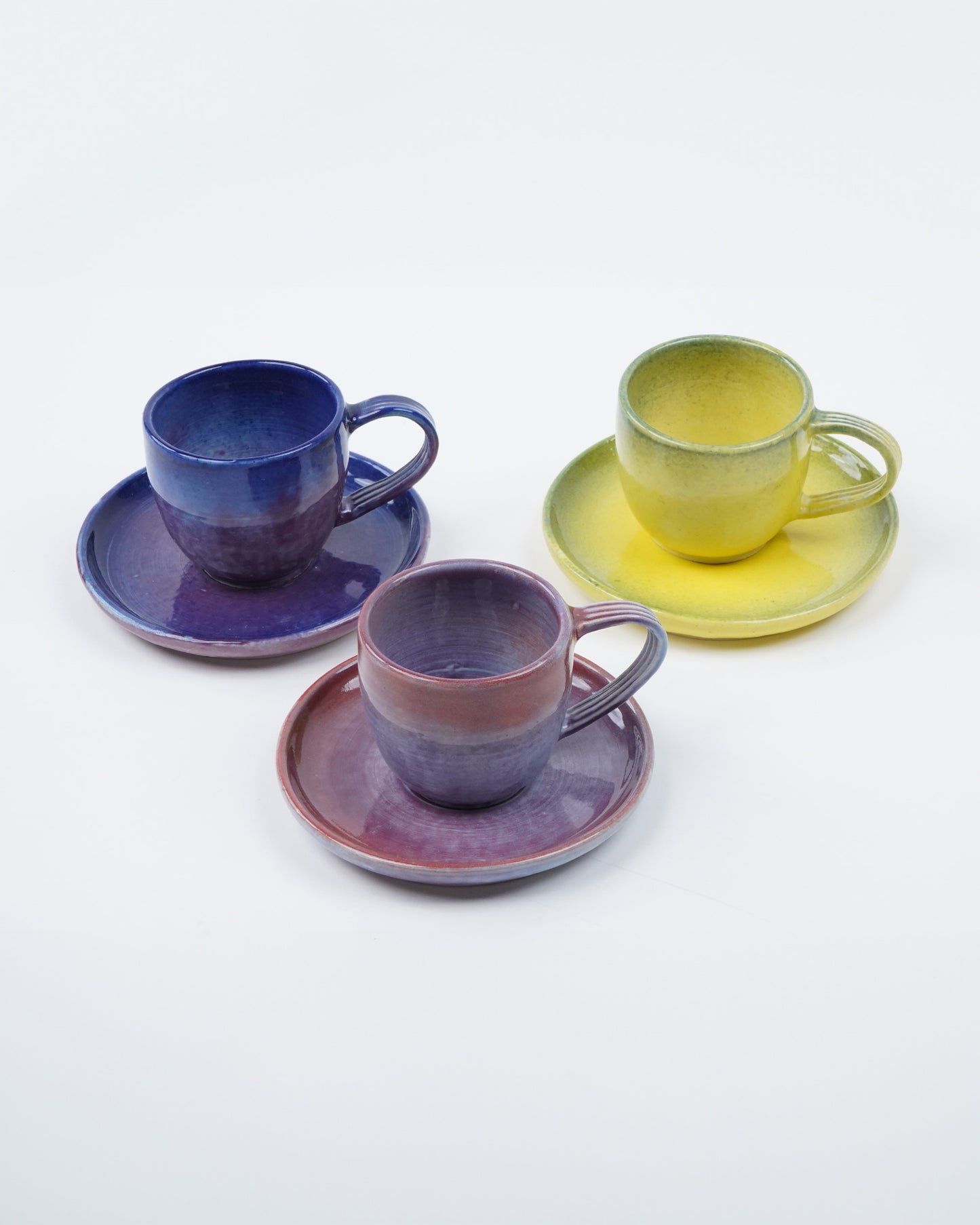 Cup & Saucer Set (Blue & Purple)