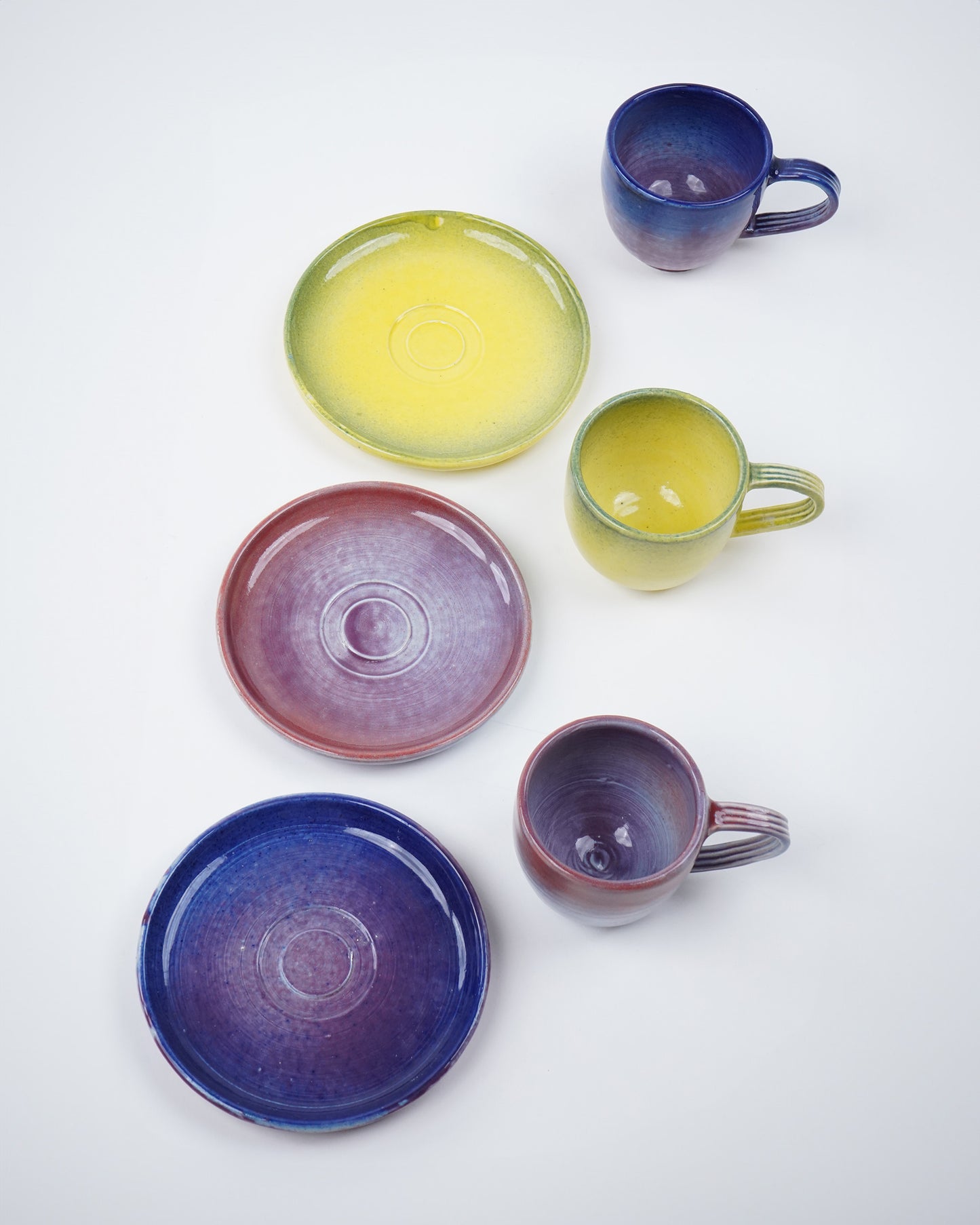 Cup & Saucer Set (Blue & Purple)