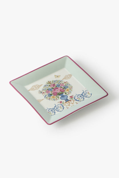 Jaipur Rose Guldasta Square Plate