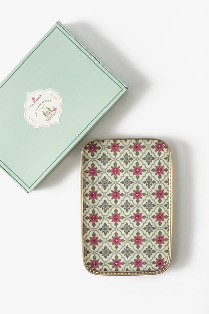 Jaipur rose Guldasta Serving Tray (Medium)