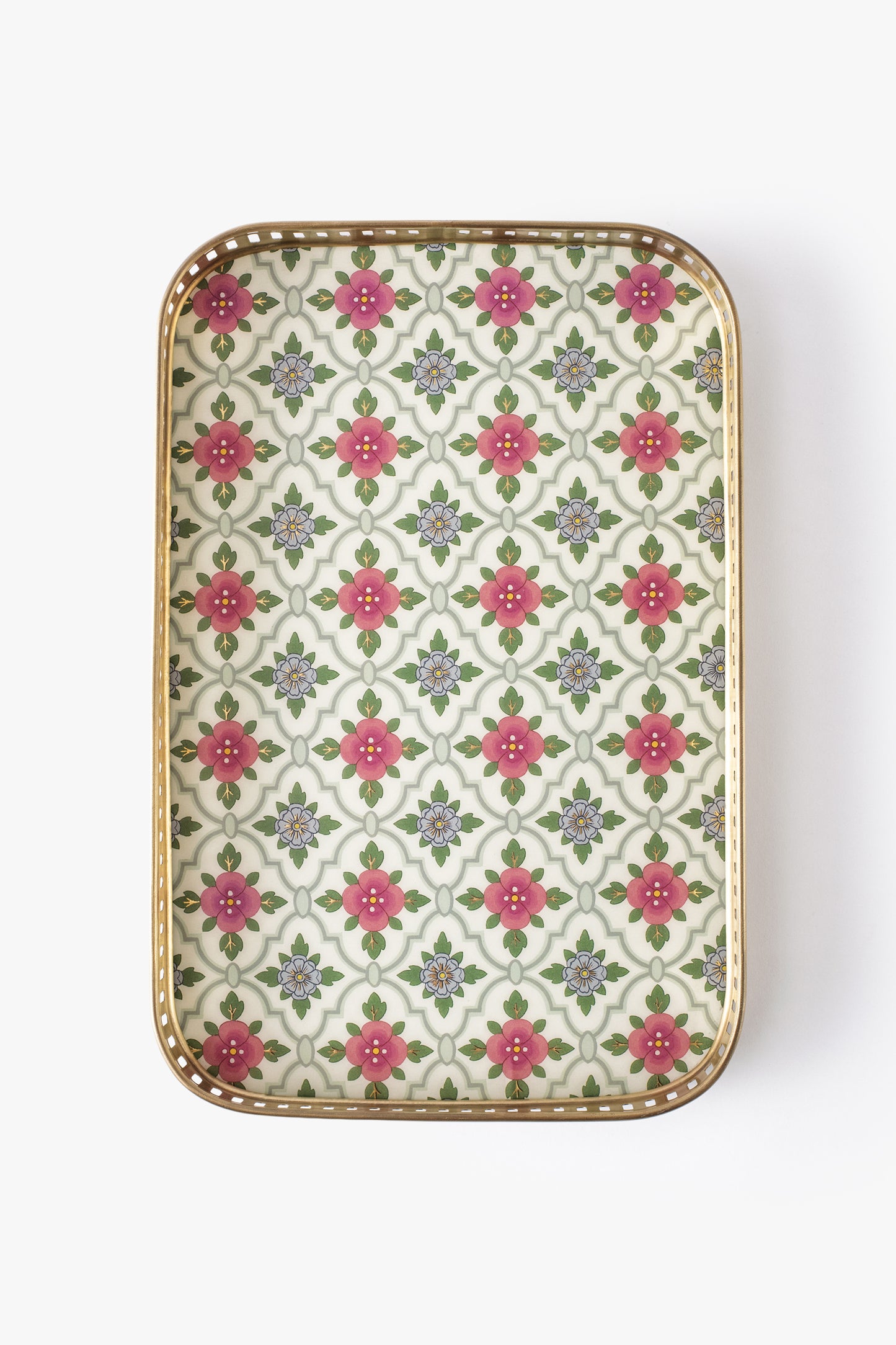 Jaipur rose Guldasta Serving Tray (Medium)